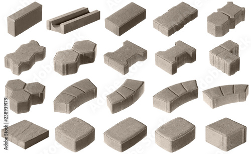 set of paving stones of concrete photo