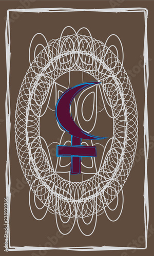 Tarot cards - back design. Lilith