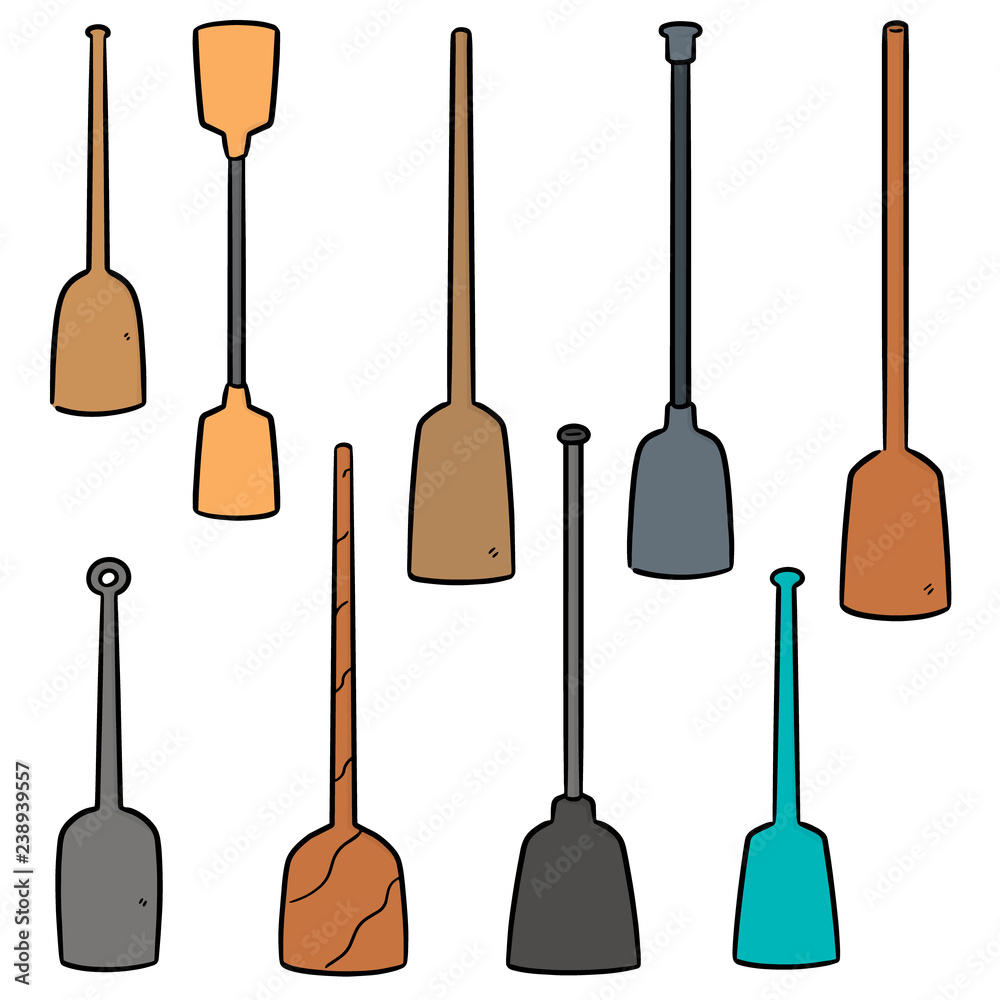 Naklejka premium vector set of paddle