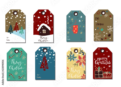 Christmas tags cute collection
