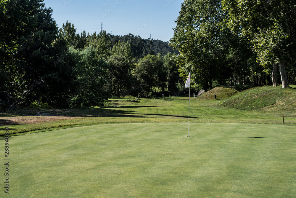 Fototapeta premium Empty golf field meadow