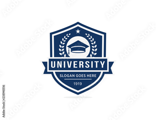 University college school logo template photo
