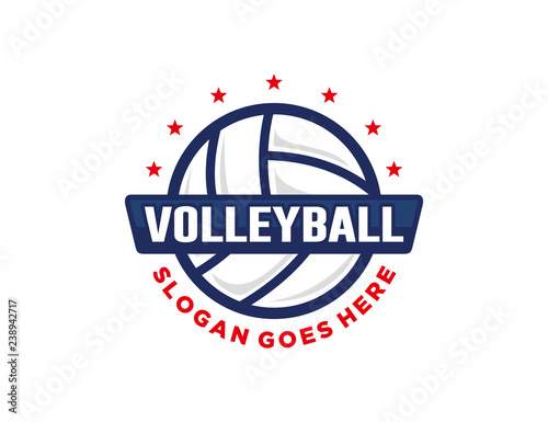 Volley ball logo template