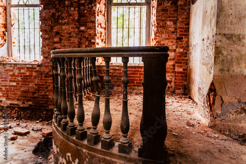 Inside Interior of an old Abandoned Church in Latvia, Galgauska - light Shining Through the Windows