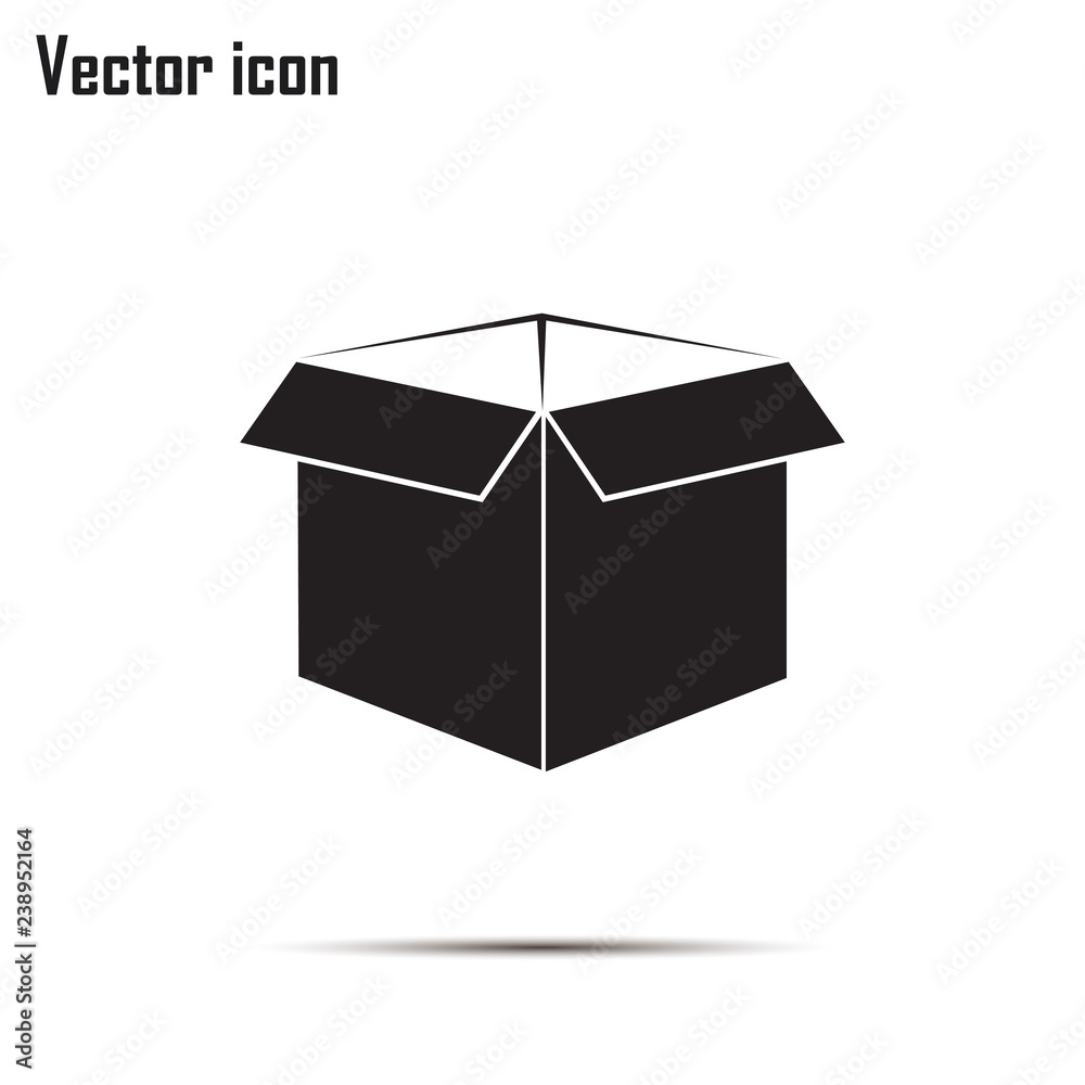 open box vector illustration. Flat design style open box vector illustration. Flat design style