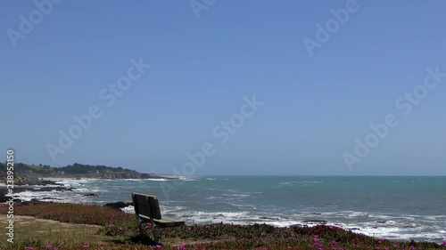 The Pacific Ocean at Bean Hollow State Beach, Santa Cruz County, California, USA, 2018 photo