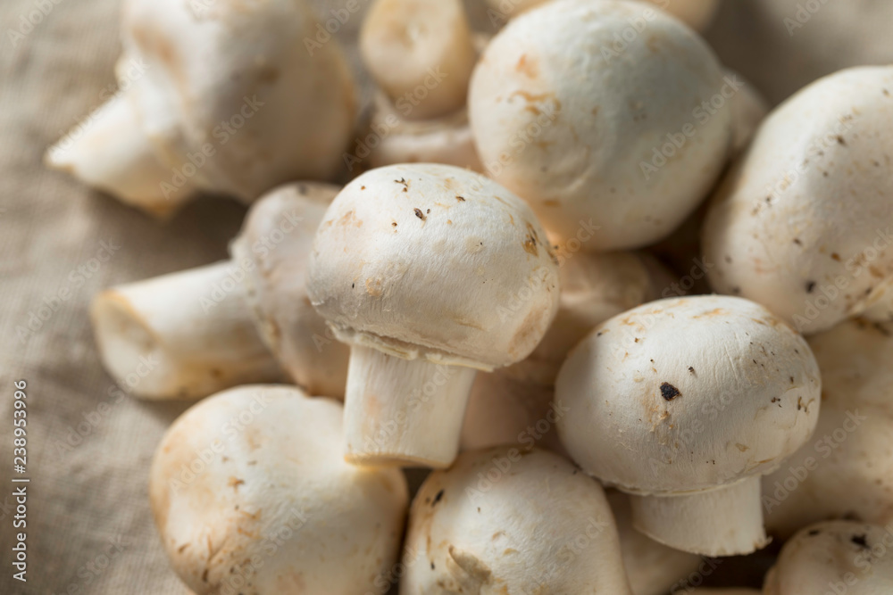 Raw Organic White Button Mushrooms