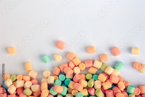 Mini colourful marshmallows