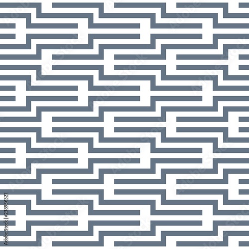 Geometric abstract seamless pattern. Linear motif background. Monochrome decoration design