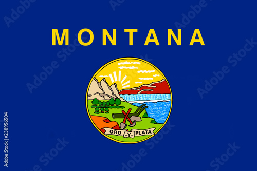 Flag of Montana U.S. state flag photo