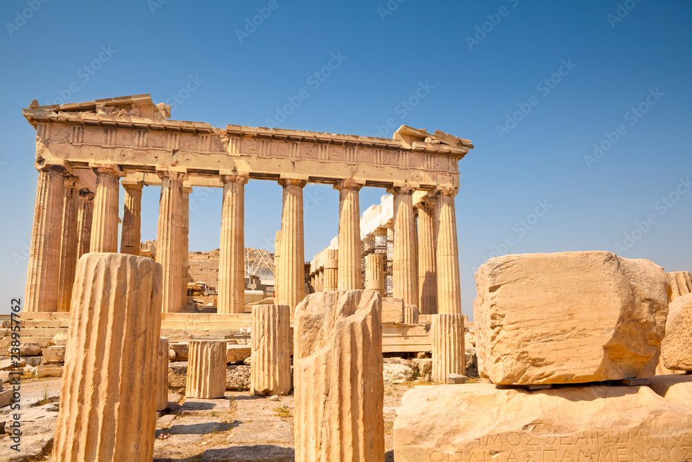 Parthenon on Acropolis in Athens, Greece