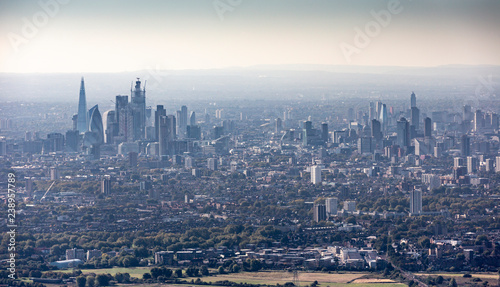 Aerial View of the London Skyline.