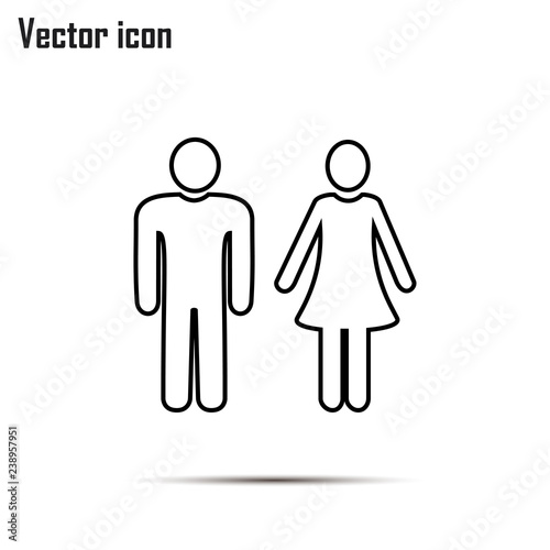 Line icon- man and woman