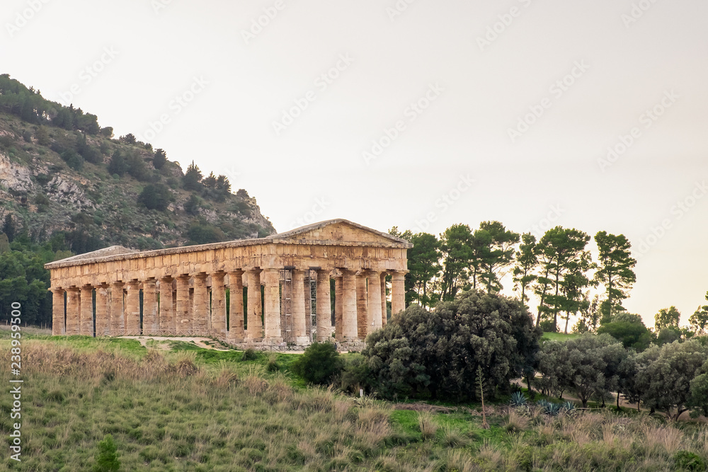 Temple of Venus in Segesta, ancient greek town in Sicily, Italy.