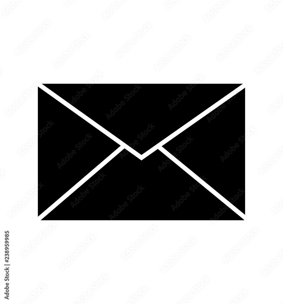 Email icon mail envelope icon vector isolated on white Email icon mail envelope icon vector isolated on white