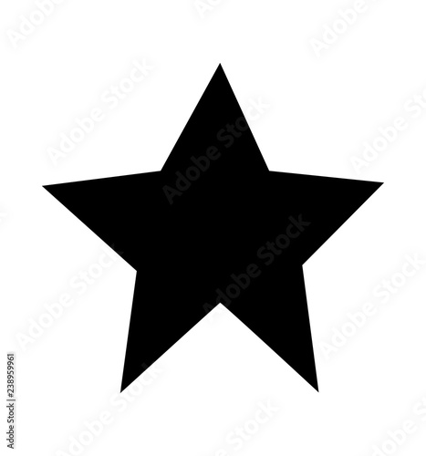 Black star icon symbol of decoration isolated vector 