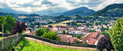 Landscape in Basque County in France
