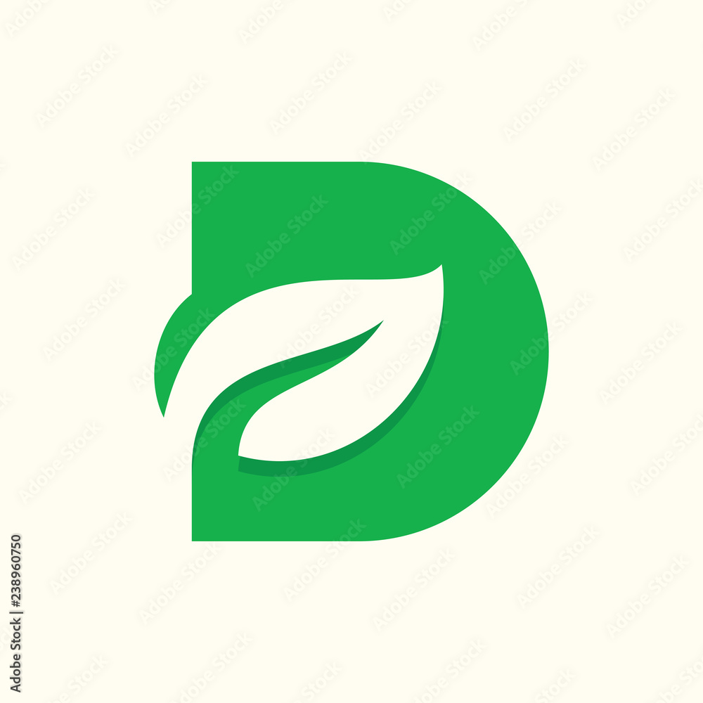 Letter D Eco set logo Letter D Eco set logo