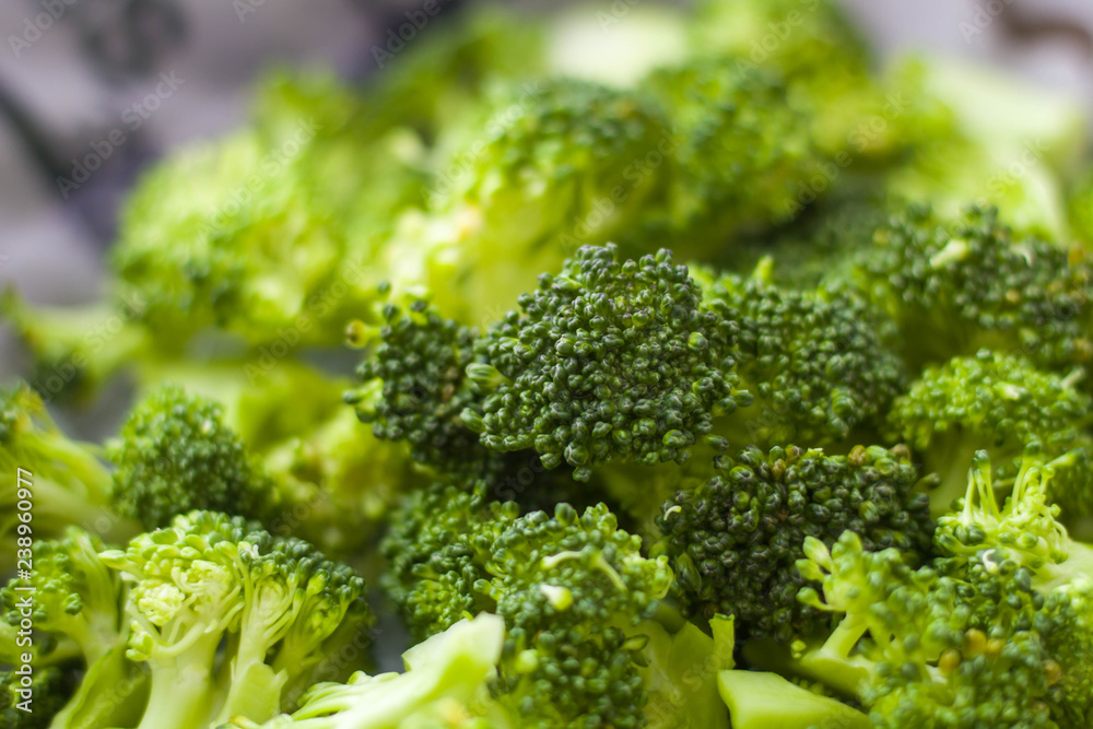 Green fresh broccoli cabbage close-up. Fresh Vegetable Salad Green fresh broccoli cabbage close-up. Fresh Vegetable Salad