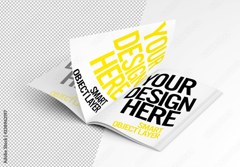 Open Magazine Mockup Stock Template | Adobe Stock