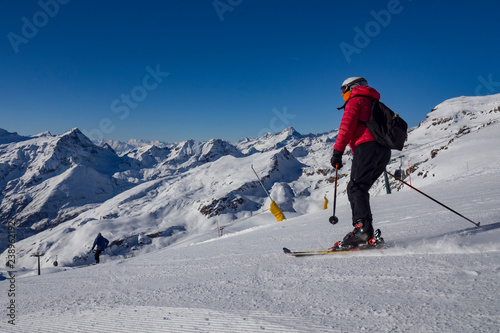 Skier on a slope
