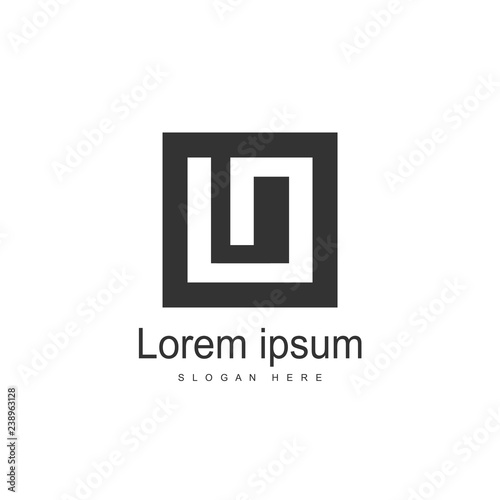 Initial Letter IO Logo Template Design. Minimalist letter logo design