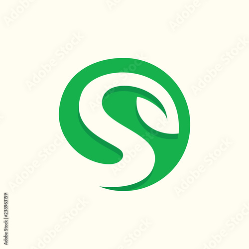 Letter S Eco set logo
