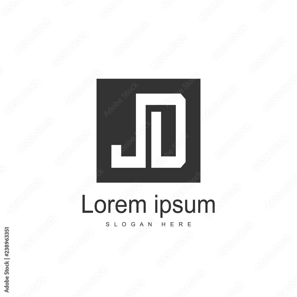 Initial Letter JD Logo template design. Minimalist letter logo Initial Letter JD Logo template design. Minimalist letter logo