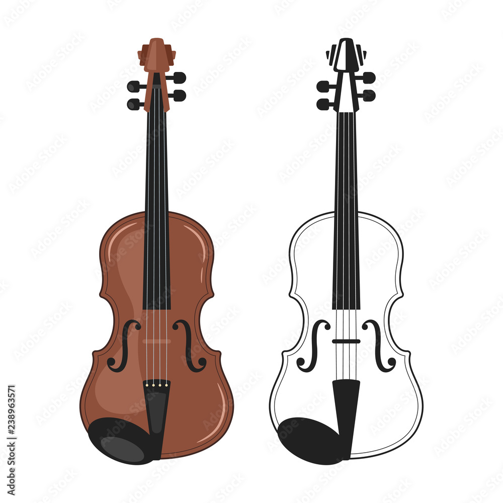 Naklejka premium Music instrument - violin