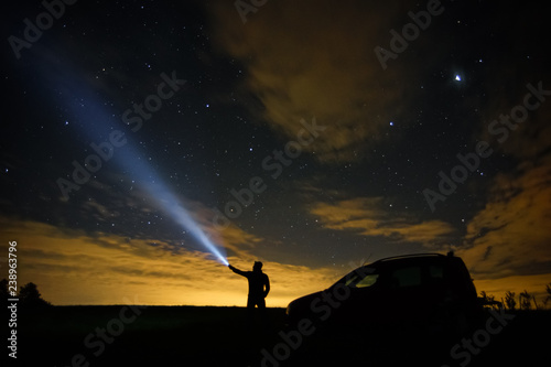 Sky searching at night