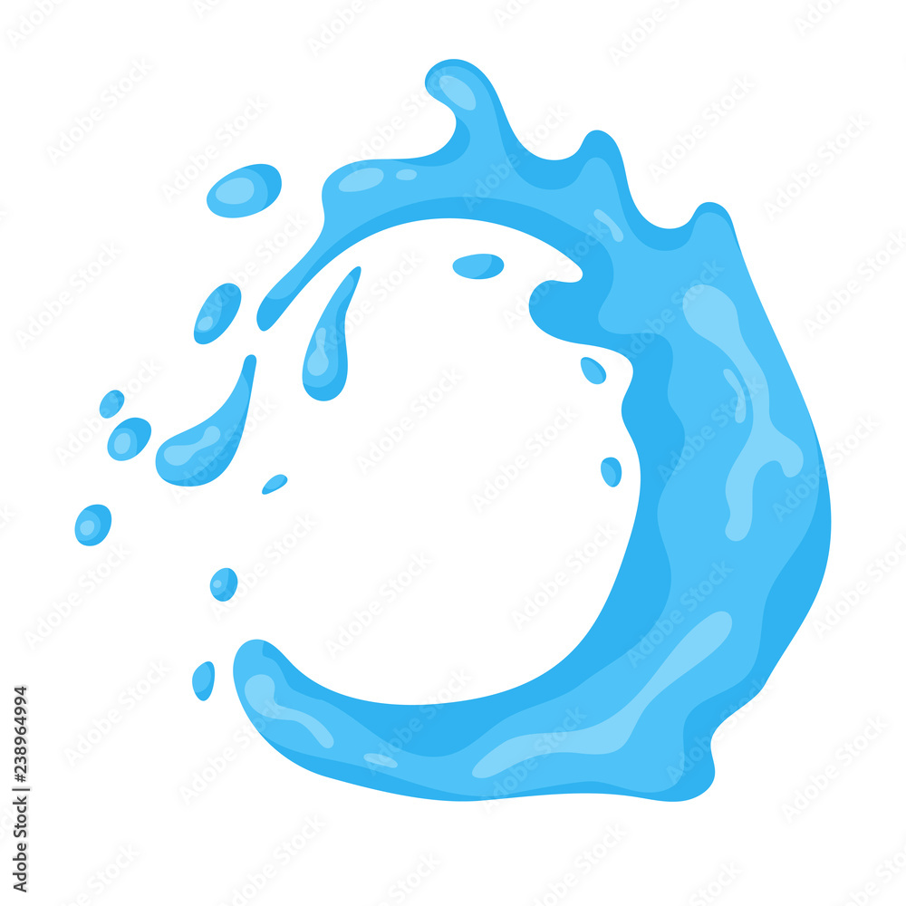 Water splash. Vector cartoon illustration vector de Stock | Adobe Stock