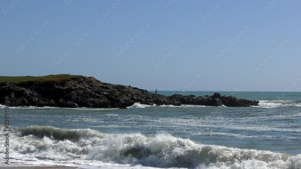 The Pacific Ocean at Half Moon Bay State Beach, Santa Cruz County, California, USA, 2018 The Pacific Ocean at Half Moon Bay State Beach, Santa Cruz County, California, USA, 2018