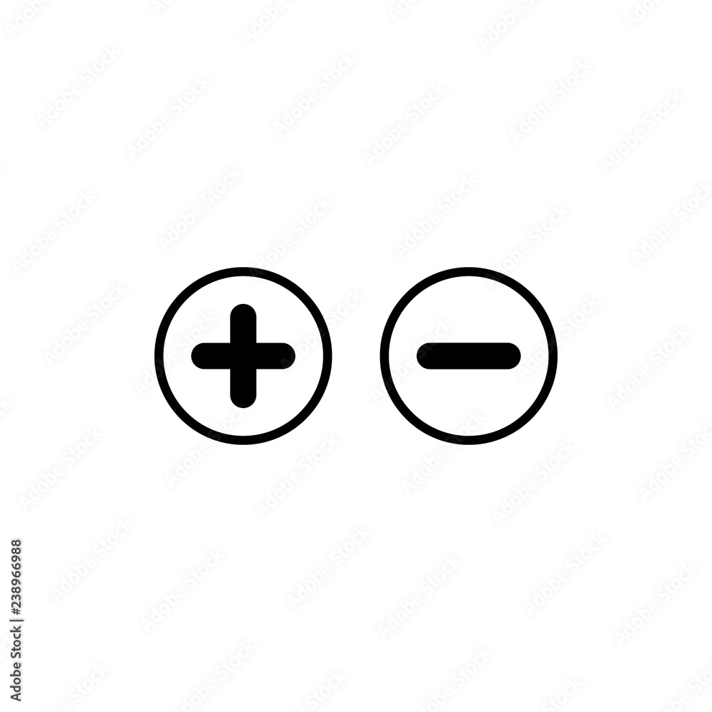 Obraz premium plus and minus button