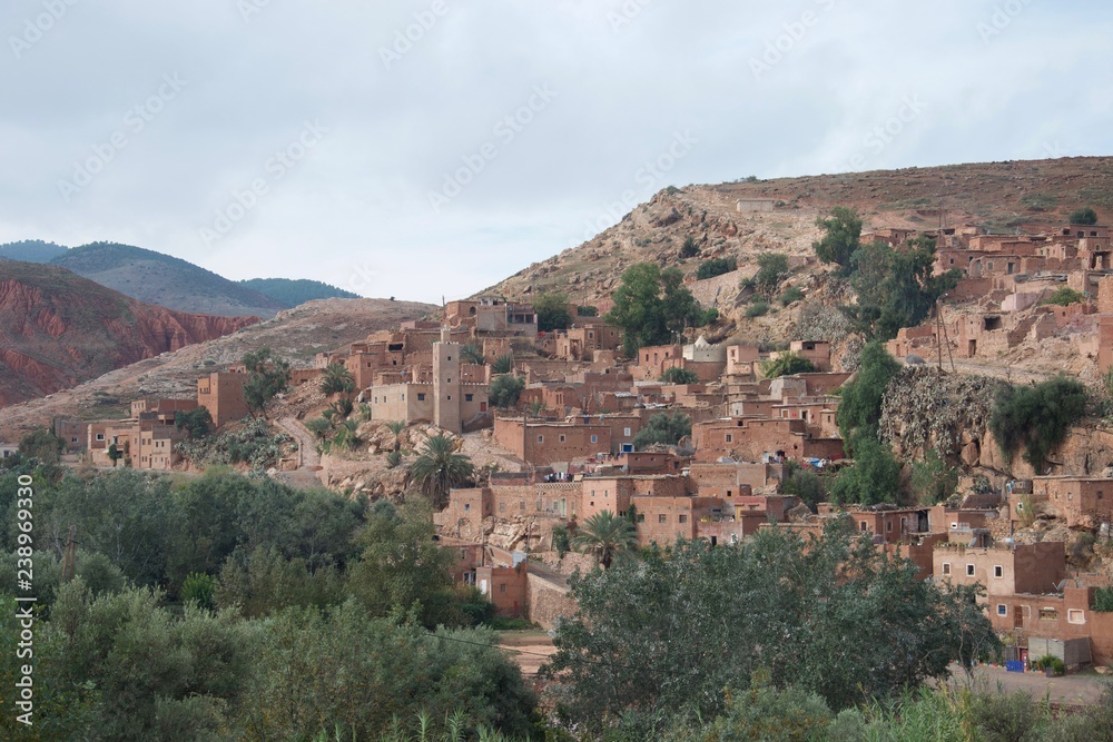 Ancient Berber village in Morocco's Atlas Mountains