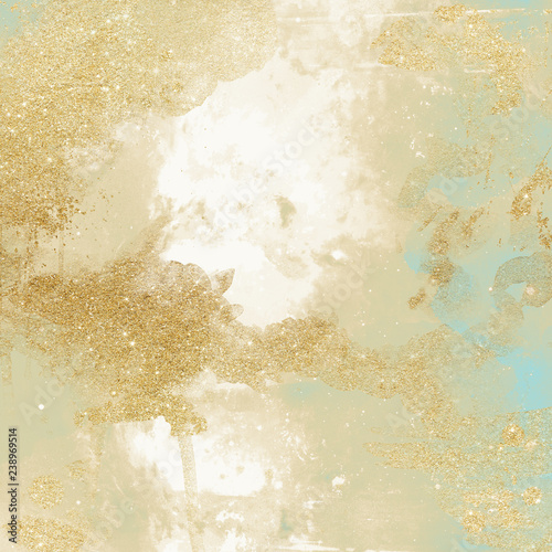 Grungy textured background with a touch of shimmery gold and watercolor. Rough and chic at the same time, perfect to give any project an artsy and bohemian look.
