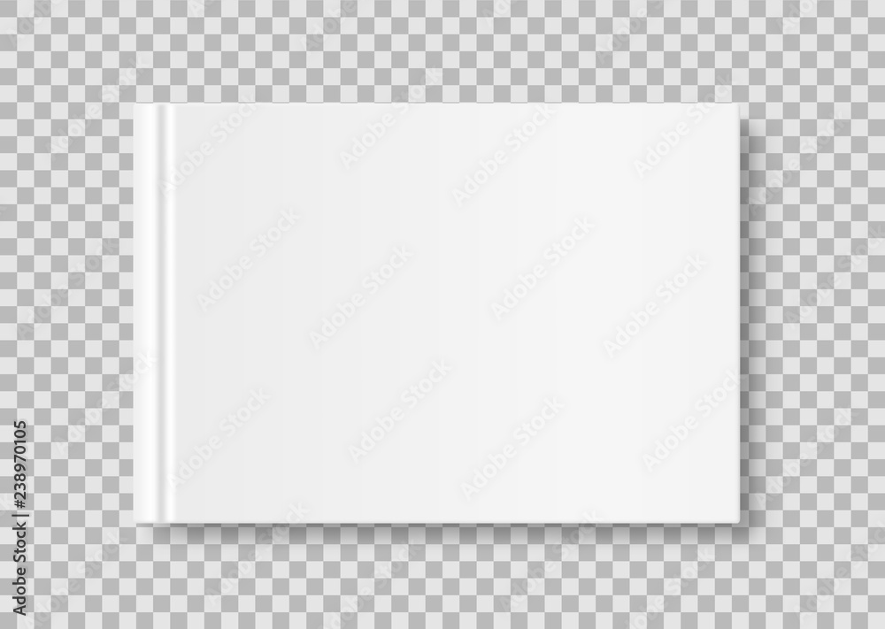 Horizontal closed book mock up isolated on transparent background ...