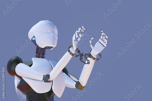 A.I. (artificial intelligence) industry over discrimination robot got arrested by breaking the regulations on the law 