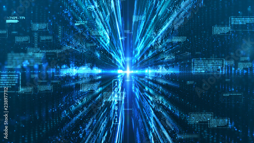 Hi-Tech digital display holographic information abstract background
