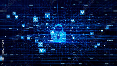 Digital Network Data and Communication Network Concept Abstract Background