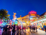 Taipei, Taiwan - December 1 2018 : Shilin night market is the popular district and place in taiwan