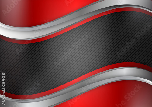 Geometric vector abstract background red and black color with copy space
