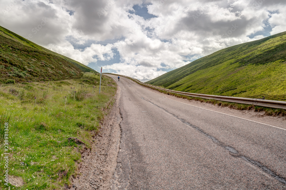 Scotland Open Road in the Highland Hills