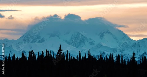 Denali Timelapse Mt. McKinley Sunset Alaska North America	