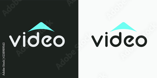 logo for web or mobile app, streaming concept video platform