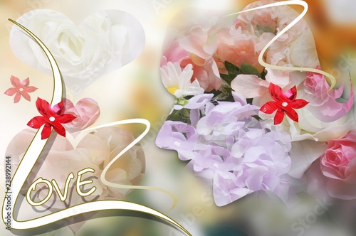 card love lady flower soft blur backgrounds nature