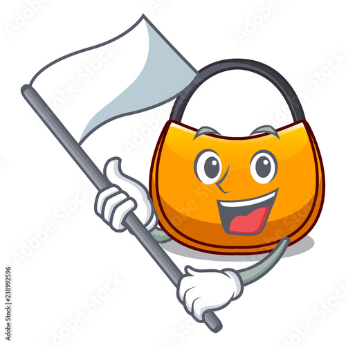 With flag hobo bag shape on a cartoon