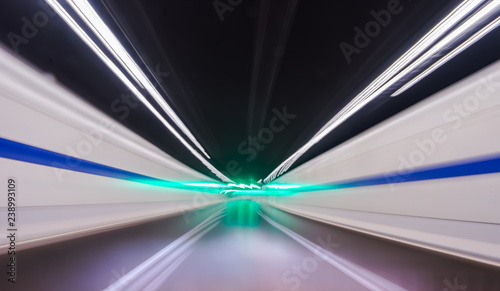 tunnel at night