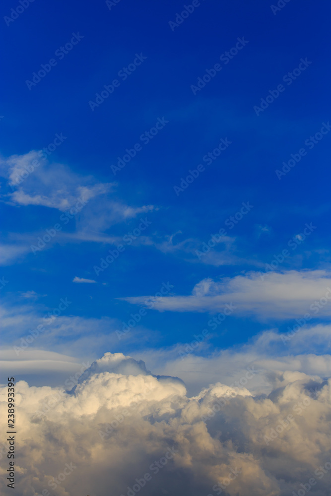 Fototapeta premium Clouds after rain before sunset as a background