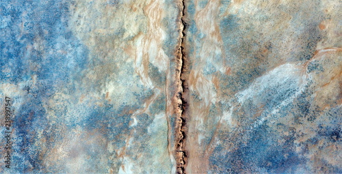 the fault of Saint Andrew, abstract photography of the deserts of Africa from the air. aerial view of desert landscapes, Genre: Abstract Naturalism, from the abstract to the figurative,  photo