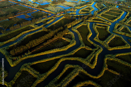 Hongze lake wetland water maze, jiangsu province, China